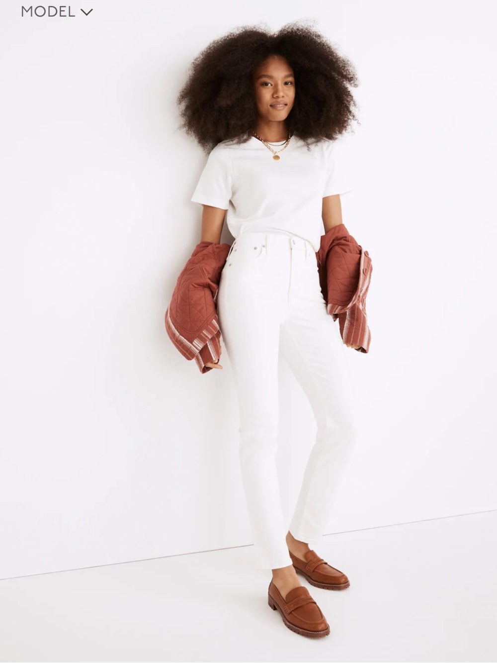 Madewell The Perfect Vintage Jean Tile White High Rise Size 27